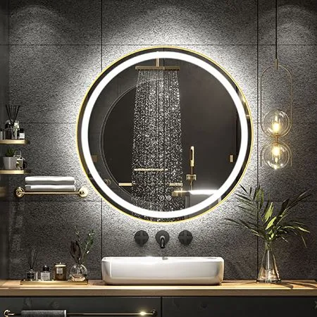 Scátháin Smart Touch LED Le Fráma Cóimhiotail Alúmanam